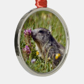 Alpenmot bij de bloem metalen ornament (Rechts)