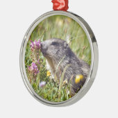 Alpenmot bij de bloem metalen ornament (Links)