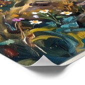 Alpenrivierdal Landschap Poster (Hoek)