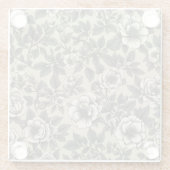 Alpenrose bloemenpatroon  glazen onderzetter (Achterkant)