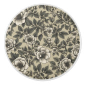 Alpenrose bloemenpatroon  keramische knop (Voorkant)