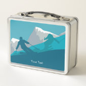 Alpenskien Besneeuwde Bergzicht Gepersonaliseerd (Achterkant)