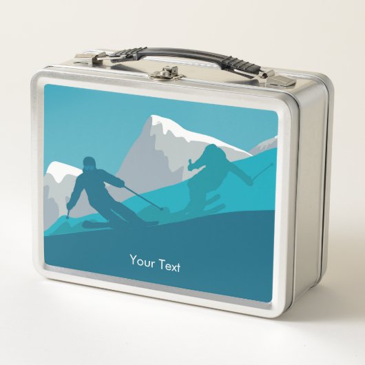 Alpenskien Besneeuwde Bergzicht Gepersonaliseerd (Voorkant)