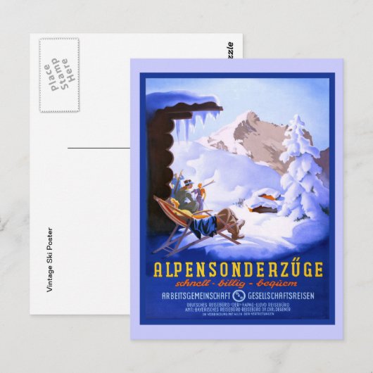 Alpensonderzuge, Duitsland Briefkaart (Voorkant / Achterkant)