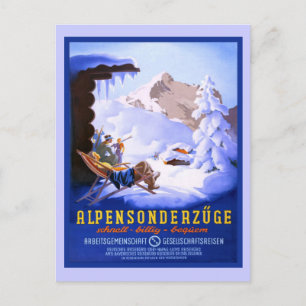 Alpensonderzuge, Duitsland Briefkaart