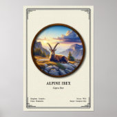 Alpensteenbok Zoologie Serie Poster (Voorkant)