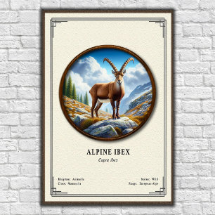 Alpensteenbok Zoologie Serie Poster