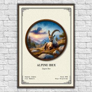 Alpensteenbok Zoölogie Serie Poster