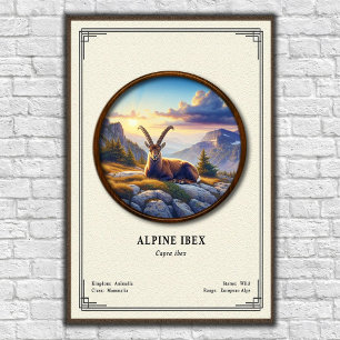 Alpensteenbok Zoologie Serie Poster