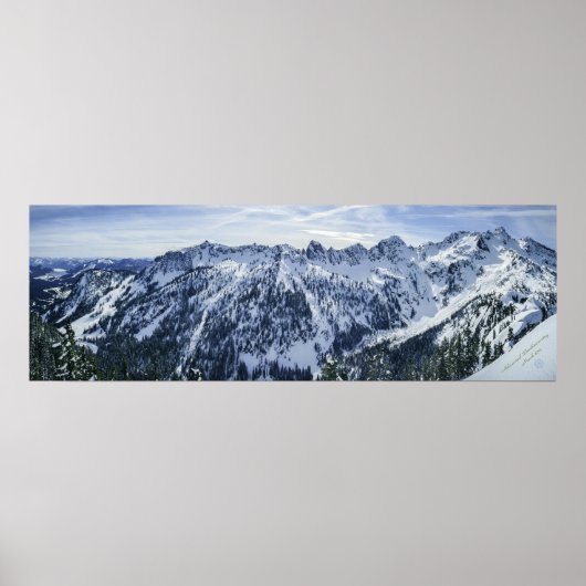 Alpental Backcountry Panorama Poster (Voorkant)