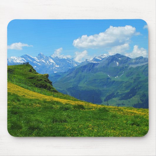 Alpenuitzicht in Zwitserland Muismat (Voorkant)