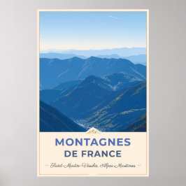 Alpenvalleien van de Franse Alpen Poster