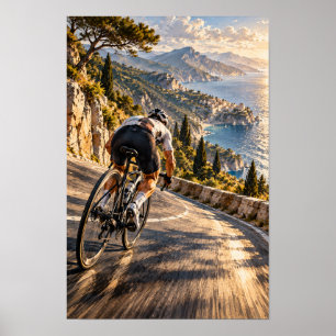 Alpenweg Wielrennen Muurkunst – Schitterend Bergla Poster