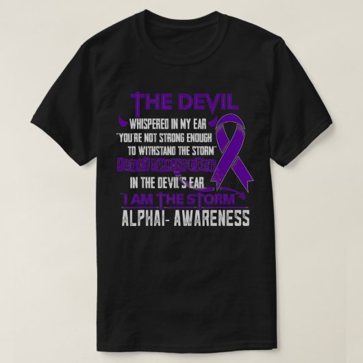 Alpha1 Bewustzijn Ik ben het Storm Duivel T-shirt (Design voorkant)