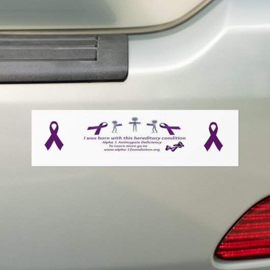 alpha-1-antitrypsin-deficiëntie bumpersticker (Op auto)