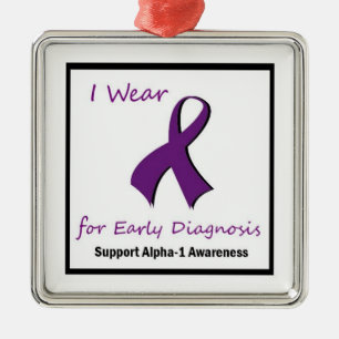 Alpha-1 Bewustmakingsorganisatie Metalen Ornament