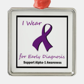 Alpha-1 Bewustmakingsorganisatie Metalen Ornament