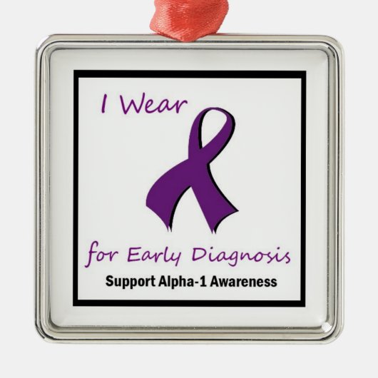 Alpha-1 Bewustmakingsorganisatie Metalen Ornament (Voorkant)