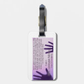 alpha-1-label met antitrypsine-deficiëntie bagagelabel (Achterkant verticaal)