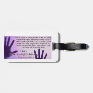 alpha-1-label met antitrypsine-deficiëntie bagagelabel