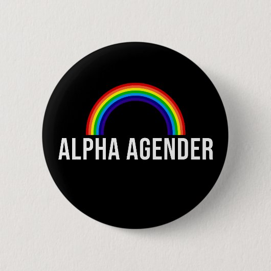 Alpha Agender Ronde Button 5,7 Cm (Voorkant)