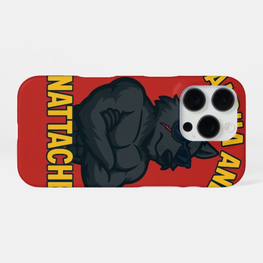 Alpha and Unattached | Funny Wolf Cartoon iPhone Hoesje (Achterkant horizontaal)