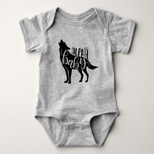 Alpha baby - Leider van de roedel - Nieuwe baby Romper (Voorkant)