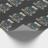 Alpha Beast _ Untamed Wolf Streetwear Fearless Cadeaupapier (Hoek)