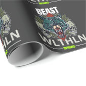 Alpha Beast _ Untamed Wolf Streetwear Fearless Cadeaupapier (Rol Hoek)