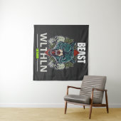 Alpha Beast _ Untamed Wolf Streetwear Fearless  Wandkleed (In Situ (horizontaal))