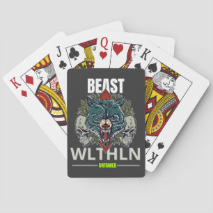 Alpha Beest _ Ongetemde Wolf Streetwear Onbevreesd Pokerkaarten