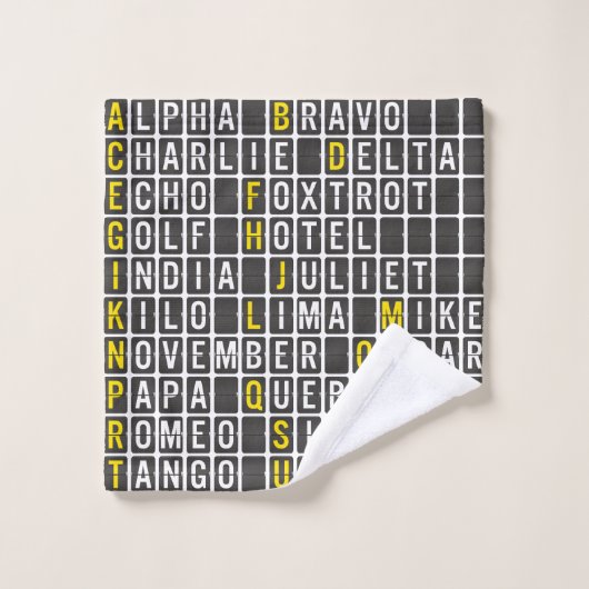 Alpha-Bravo-Charlie Bad Handdoek (Wasdoekje)