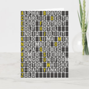 Alpha-Bravo-Charlie Bedankkaart