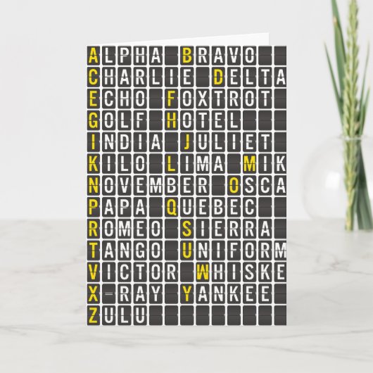 Alpha-Bravo-Charlie Bedankkaart (Voorkant)