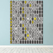 Alpha-Bravo-Charlie Canvas Afdruk (Insitu (Houten vloer))