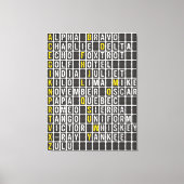 Alpha-Bravo-Charlie Canvas Afdruk (Voorkant)