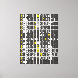 Alpha-Bravo-Charlie Canvas Afdruk