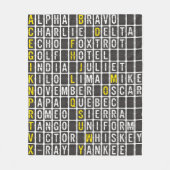 Alpha-Bravo-Charlie Fleece Deken (Voorkant)