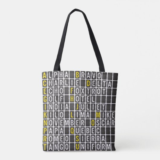 Alpha-Bravo-Charlie Tote Bag (Achterkant)