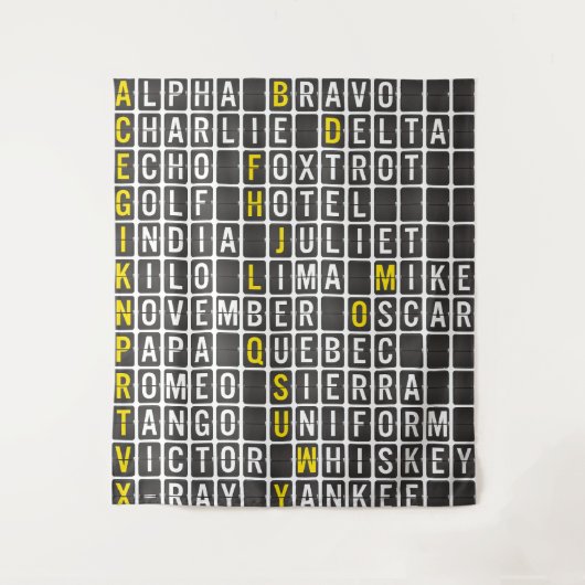 Alpha-Bravo-Charlie Wandkleed (Voorkant)