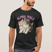 Alpha Cat Male Funny Kitten Ironisch Weird Y2K Hum T-shirt (Voorkant)