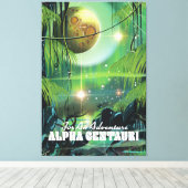 Alpha Centauri retro moeras sciencefictionposter Canvas Afdruk (Insitu (Houten vloer))