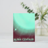 Alpha Centauri-ruimte-kunstposter Briefkaart (Staand voorkant)