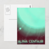 Alpha Centauri-ruimte-kunstposter Briefkaart (Voorkant / Achterkant)