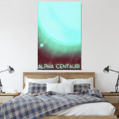 Alpha Centauri-ruimte-kunstposter Canvas Afdruk (Insitu (Slaapkamer))
