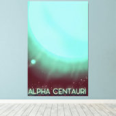Alpha Centauri-ruimte-kunstposter Canvas Afdruk (Insitu (Houten vloer))