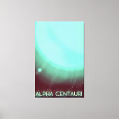 Alpha Centauri-ruimte-kunstposter Canvas Afdruk (Voorkant)