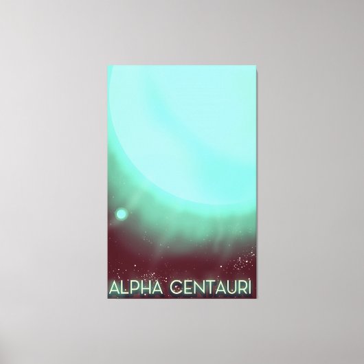 Alpha Centauri-ruimte-kunstposter Canvas Afdruk (Voorkant)