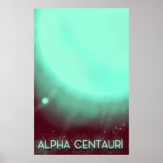 Alpha Centauri ruimte kunstposter Poster (Voorkant)