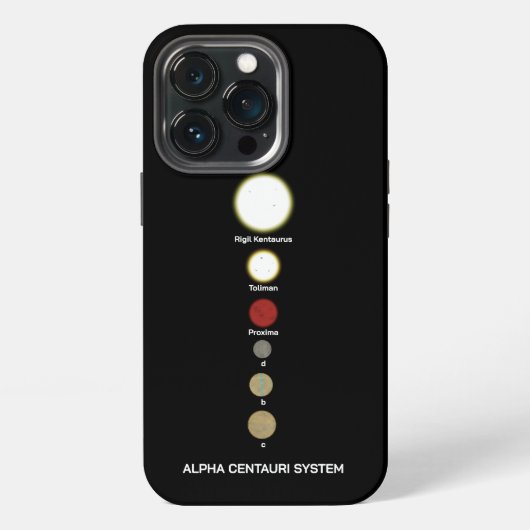 Alpha Centauri-systeem iPhone Hoesje (Achterkant)